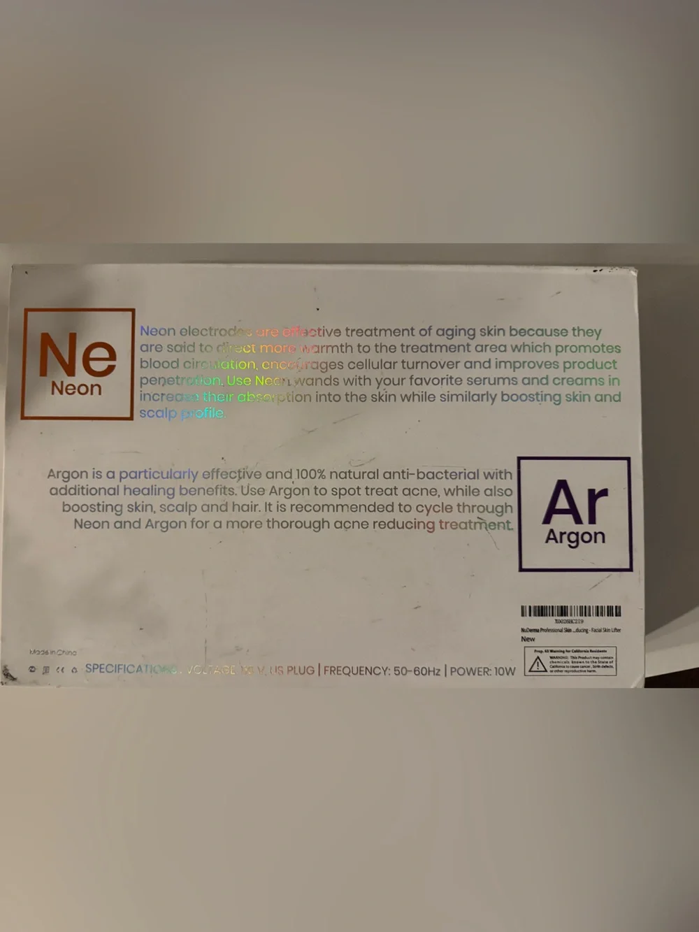 Pure NuDerma Professional White Electric Facial anti-aging, skin therapy.